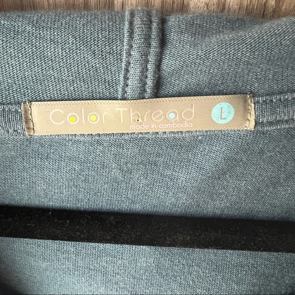 NWOT - Color Thread Blue Hoodie - Picture 5 of 8